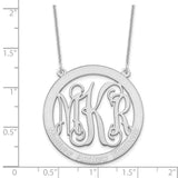 14KW Large Family Monogram Necklace-WBC-XNA570W