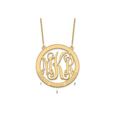 14KY Large Family Monogram Necklace-WBC-XNA570Y