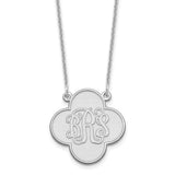 14KW Clover Monogram Necklace-WBC-XNA601W