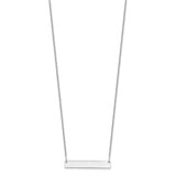 14K White Gold Small Polished Blank Bar Necklace-WBC-XNA637W