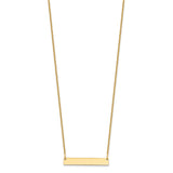 14K Small Polished Blank Bar Necklace-WBC-XNA637Y