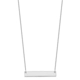 14K White Gold Medium Polished Blank Bar Necklace-WBC-XNA638W