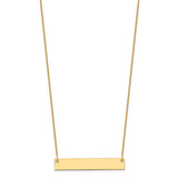 14KMedium Polished Blank Bar Necklace-WBC-XNA638Y