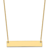 14KMedium Polished Blank Bar Necklace-WBC-XNA638Y