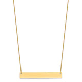 14K Large Polished Blank Bar Necklace-WBC-XNA639Y