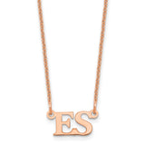 14K Rose Gold Small Initial Necklace-WBC-XNA654R