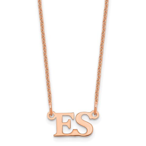 14K Rose Gold Small Initial Necklace-WBC-XNA654R