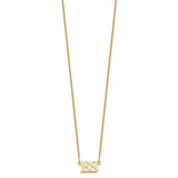 14K Small Initial Necklace-WBC-XNA654Y