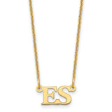 14K Small Initial Necklace-WBC-XNA654Y