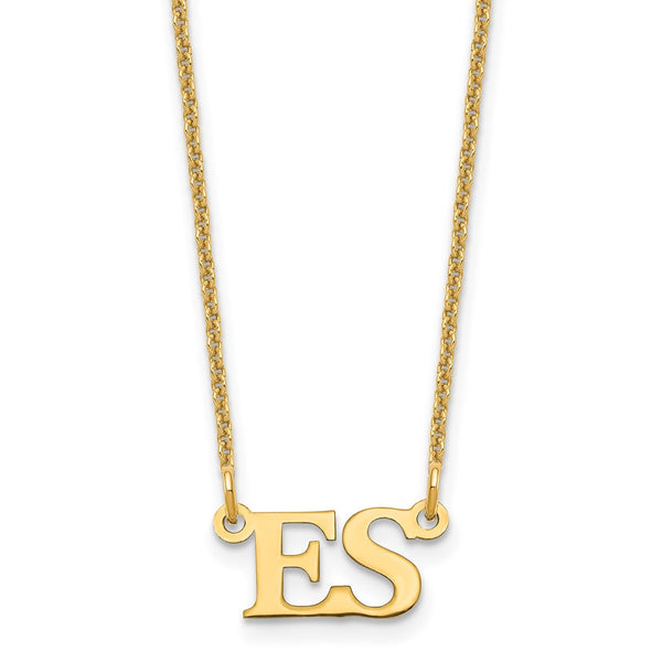 14K Small Initial Necklace-WBC-XNA654Y