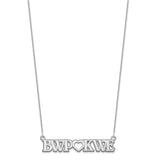 14KW Couple's Monogram and Heart Necklace-WBC-XNA658W