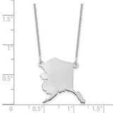 14KW Alaska State Necklace-WBC-XNA706W-AK