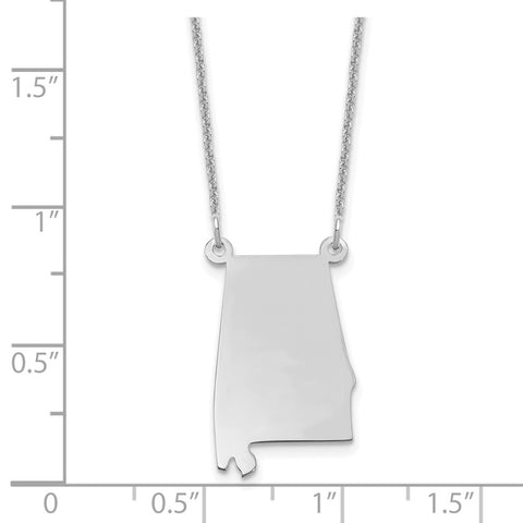 14KW Alabama State Necklace-WBC-XNA706W-AL