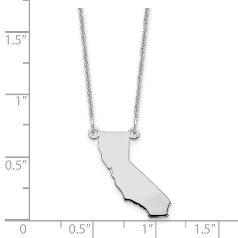 14KW California State Necklace-WBC-XNA706W-CA