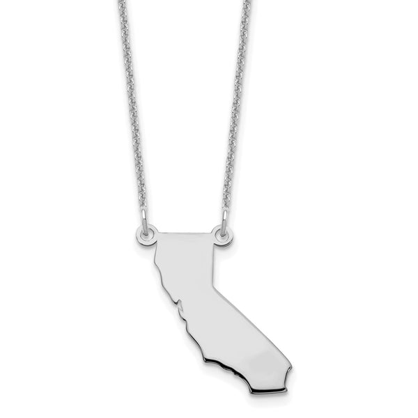 14KW California State Necklace-WBC-XNA706W-CA