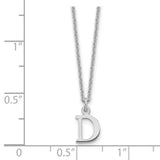 14KW Cutout Letter D Initial Necklace-WBC-XNA727W/D