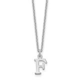 14KW Cutout Letter F Initial Necklace-WBC-XNA727W/F