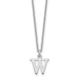 14KW Cutout Letter W Initial Necklace-WBC-XNA727W/W