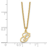 Sterling Silver Gold-plated Letter G Initial Necklace-WBC-XNA756GP/G