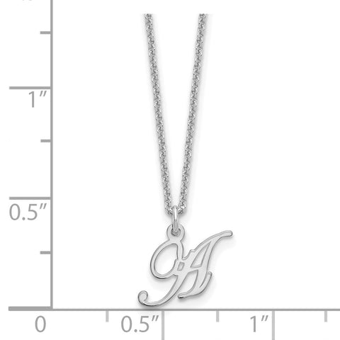 14KW Letter A Initial Necklace-WBC-XNA756W/A