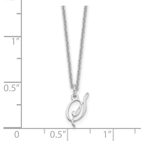 14kw Letter S Initial Necklace-WBC-XNA756W/S