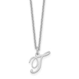 14kw Letter T Initial Necklace-WBC-XNA756W/T