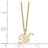 14ky Letter M Initial Necklace-WBC-XNA756Y/M