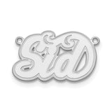 14K White Gold Etched Name Plate-WBC-XNA836W