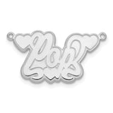 14K White Gold Etched Hearts Name Plate-WBC-XNA838W