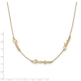 14K Brushed 3 Name Necklace-WBC-XNA879Y