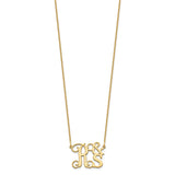 14KY Stacked Initials Necklace-WBC-XNA901Y