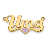 14K Epoxied Heart Name Plate-WBC-XNA936Y