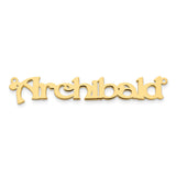 14K Polished Bouquet Font Name Plate-WBC-XNA938Y