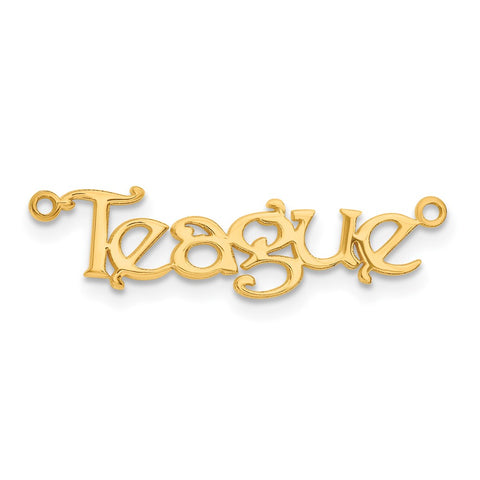 14K Bouquet Font Name Plate-WBC-XNA939Y