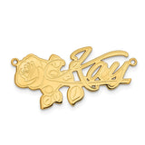 14K Polished Rose Name Plate-WBC-XNA954Y