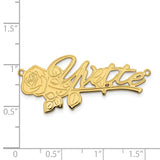 14K Polished Rose Name Plate-WBC-XNA954Y