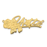 14K Polished Rose Name Plate-WBC-XNA954Y