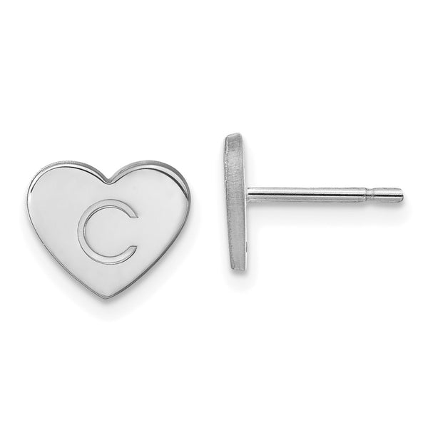 10KW Initial Heart Post Earrings-WBC-10XNE143W