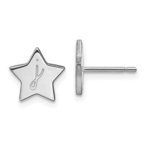 10KW Initial Star Post Earrings-WBC-10XNE146W