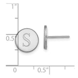10KW Initial Circle Post Earrings-WBC-10XNE147W