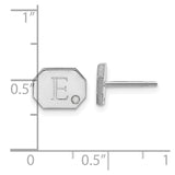 10KW Initial Octagon with Diamond Post Earrings-WBC-10XNE151W