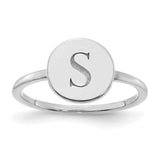 10KW Initial Circle Signet Ring-WBC-10XNR114W