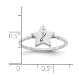 10KW Initial Star Signet Ring-WBC-10XNR116W