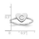 10KW Initial Heart Signet Ring-WBC-10XNR124W