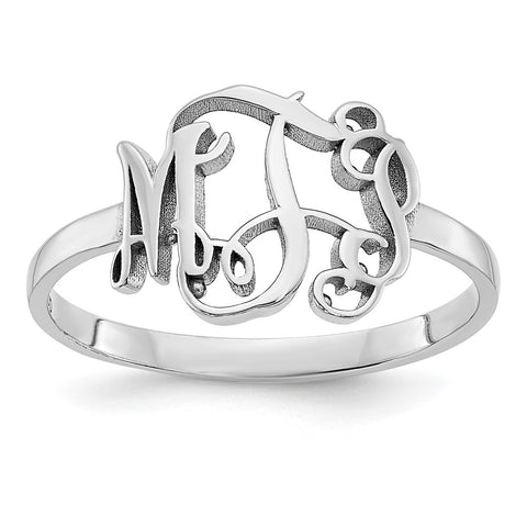 10KW Polished Monogram Ring-WBC-10XNR71W