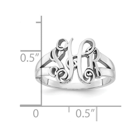 10KW Polished Monogram Ring-WBC-10XNR72W