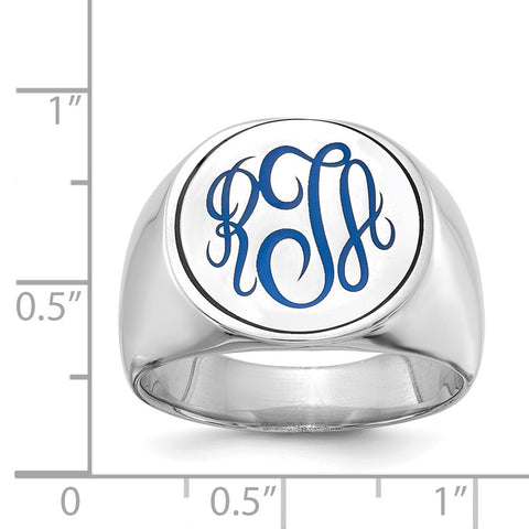 10KW Round with Engravable Top Signet Ring-WBC-10XNR86W