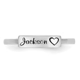 10K White Gold Personalized Name Bar Ring-WBC-10XNR89W