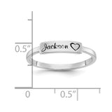 10K White Gold Personalized Name Bar Ring-WBC-10XNR89W