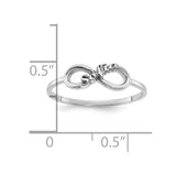 10K White Gold Personalized Infinity Name Ring-WBC-10XNR90W